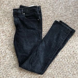 Super skinny acid wash black Zara jeans 34 w